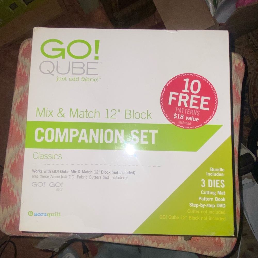 Accuquilt goqube! Mix and match 12” block companion set classics